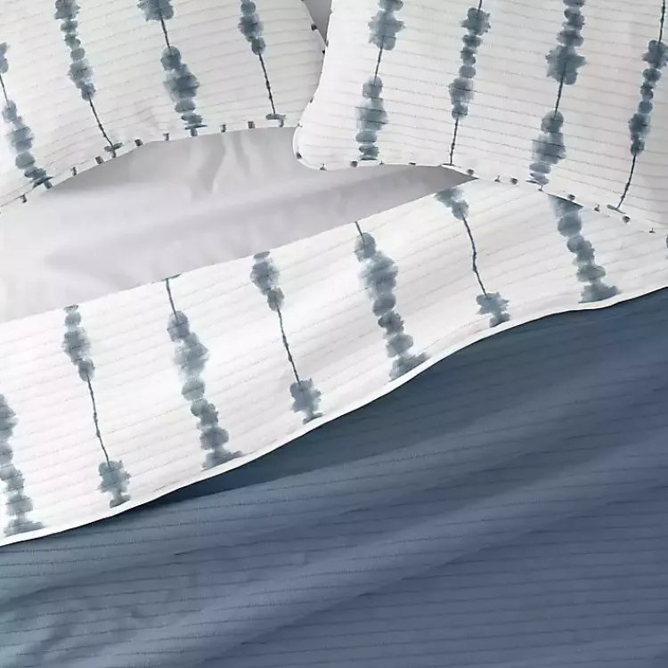 Quilts-Kirklands Home Blue Shibori Reversible 3-pc. Queen Quilt Set