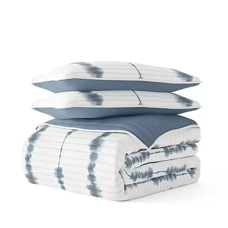 Quilts-Kirklands Home Blue Shibori Reversible 3-pc. King Quilt Set