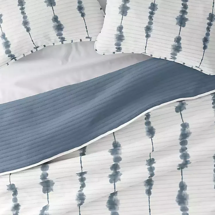 Quilts-Kirklands Home Blue Shibori Reversible 3-pc. King Quilt Set