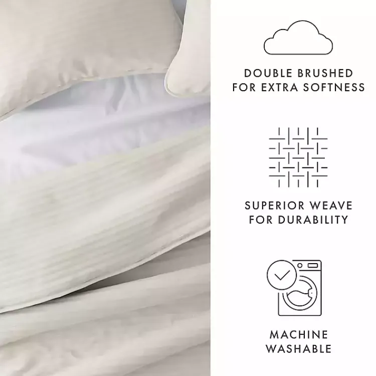 Quilts-Kirklands Home Natural Stitched Stripes 2-pc. Twin Quilt Set