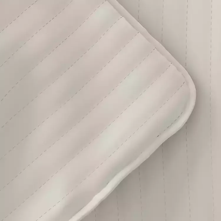 Quilts-Kirklands Home Natural Stitched Stripes 3-pc. Queen Quilt Set