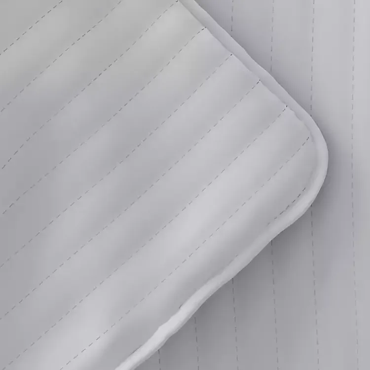 Quilts-Kirklands Home Stitched Stripes 2-pc. Twin Quilt Set Gray