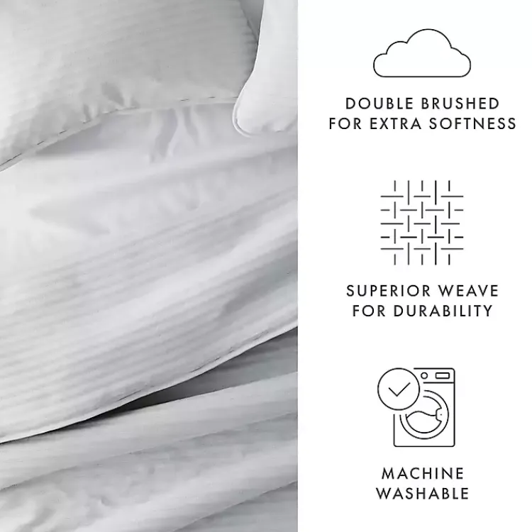 Quilts-Kirklands Home Stitched Stripes 2-pc. Twin Quilt Set Gray