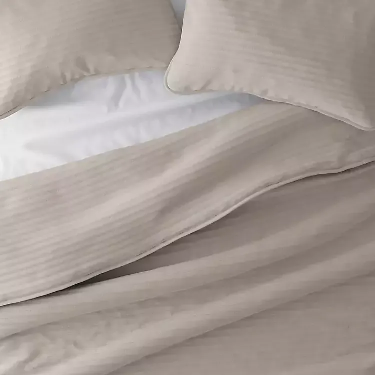 Quilts-Kirklands Home Latte Stitched Stripes 3-pc. King Quilt Set Tan