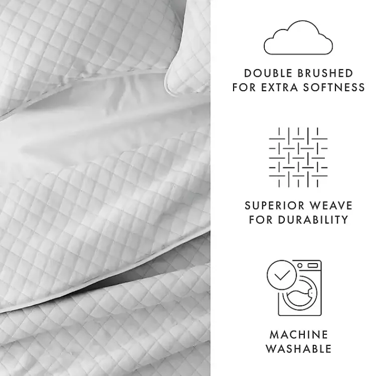 Quilts-Kirklands Home Stitched Diamond 3-pc. King Quilt Set Gray