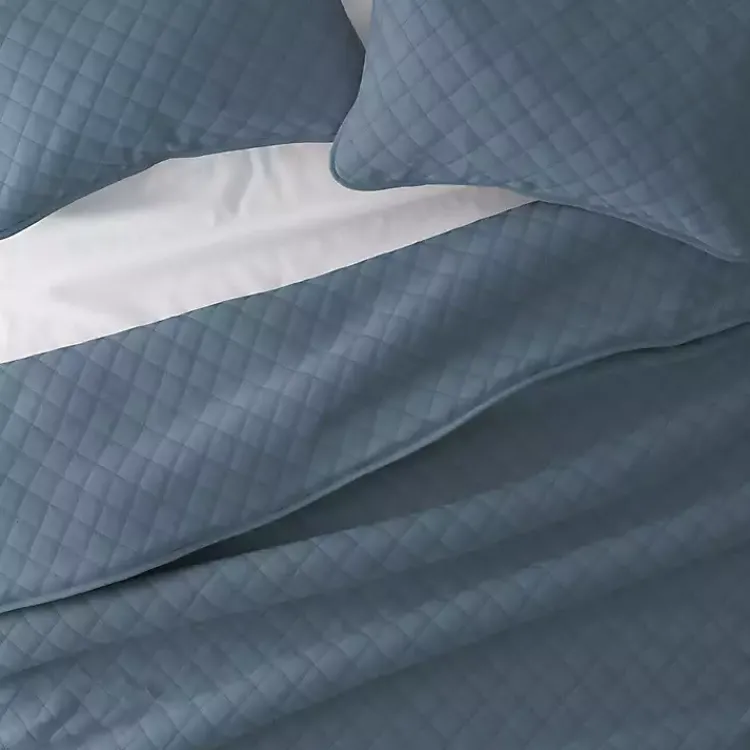 Quilts-Kirklands Home Stitched Diamond 2-pc. Twin Quilt Set Blue