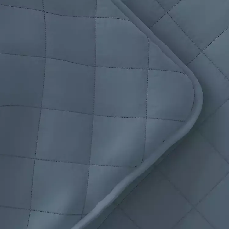 Quilts-Kirklands Home Stitched Diamond 2-pc. Twin Quilt Set Blue