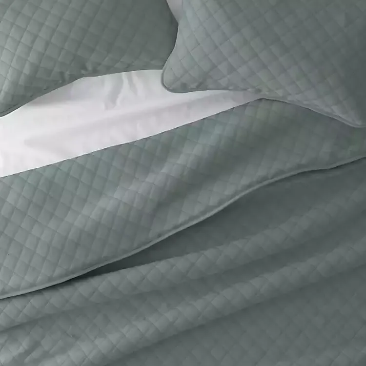 Quilts-Kirklands Home Stitched Diamond 2-pc. Twin Quilt Set Green