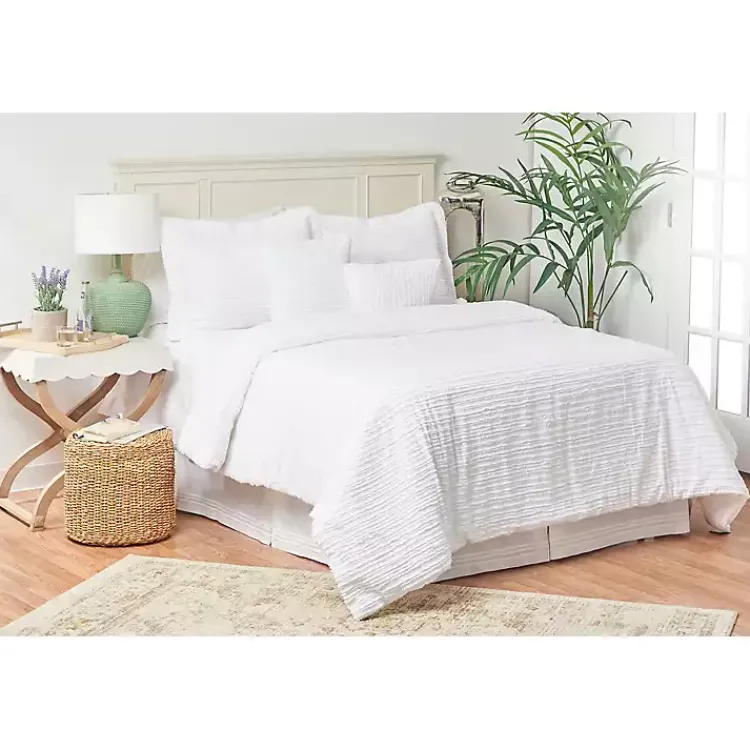 Comforters-Kirklands Home Eyelash 5-pc. King Comforter Set White