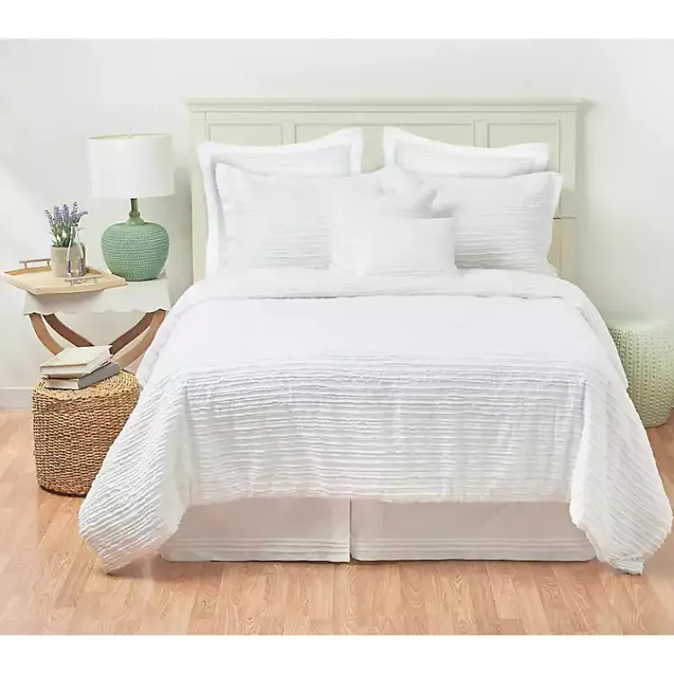 Comforters-Kirklands Home Eyelash 5-pc. King Comforter Set White