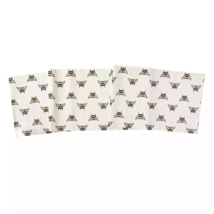 Table Linens-Kirklands Home Bumble Bee Cotton Table Runner White