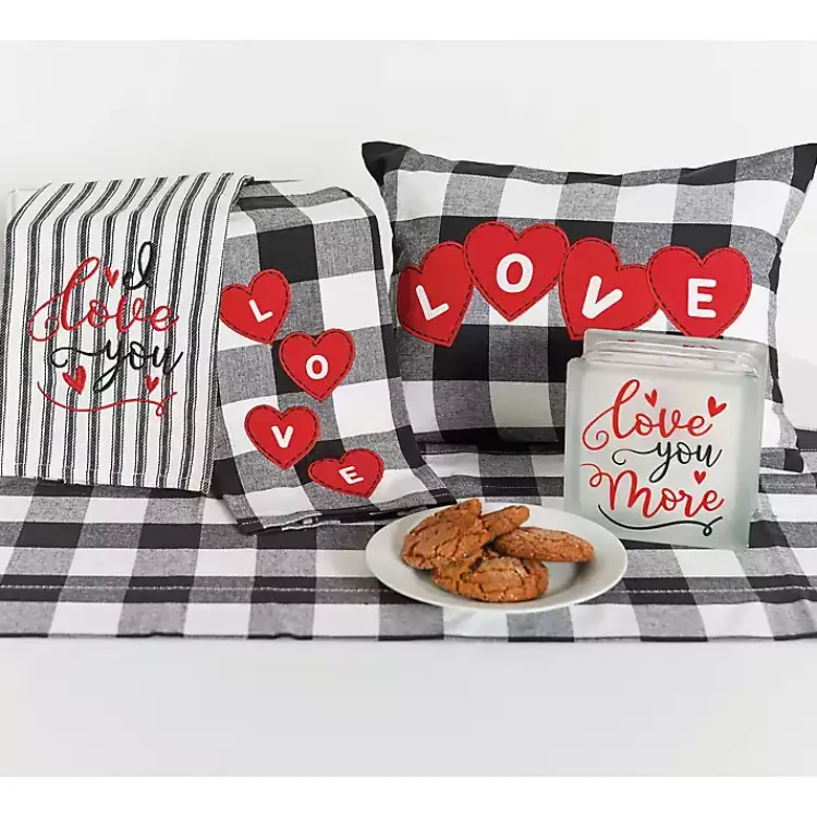 Table Linens-Kirklands Home Franklin Black Gingham Table Runner