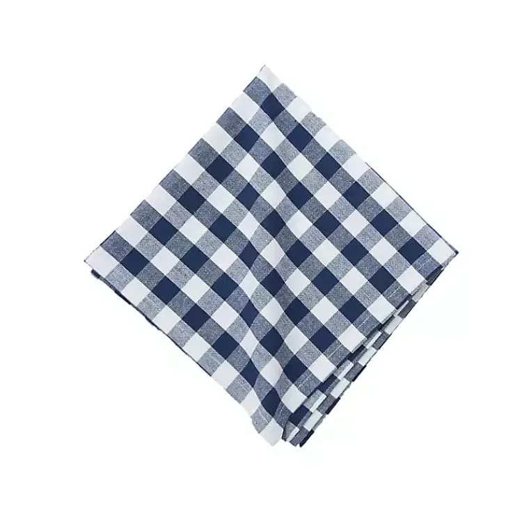 Table Linens-Kirklands Home Ashford Indigo Buffalo Check Napkins, Set of 6 Blue