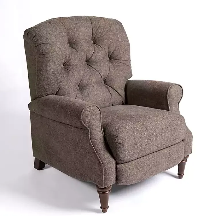 Accent Chairs-Kirklands Home Gabor Ash Tufted Upholstered Recliner Gray