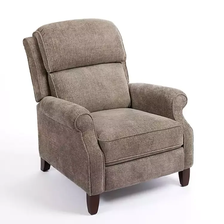 Accent Chairs-Kirklands Home Stone Handwoven Upholstered Recliner Brown
