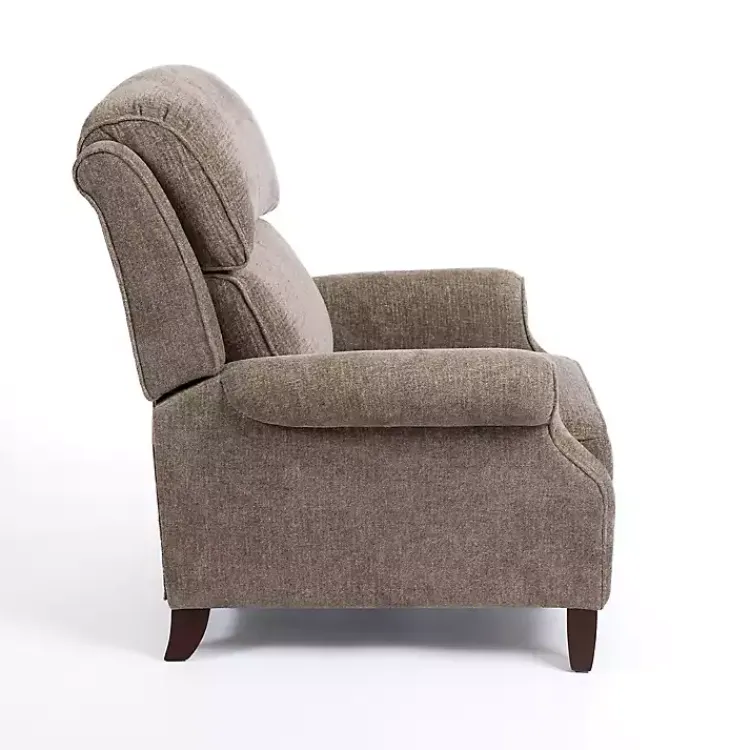 Accent Chairs-Kirklands Home Stone Handwoven Upholstered Recliner Brown