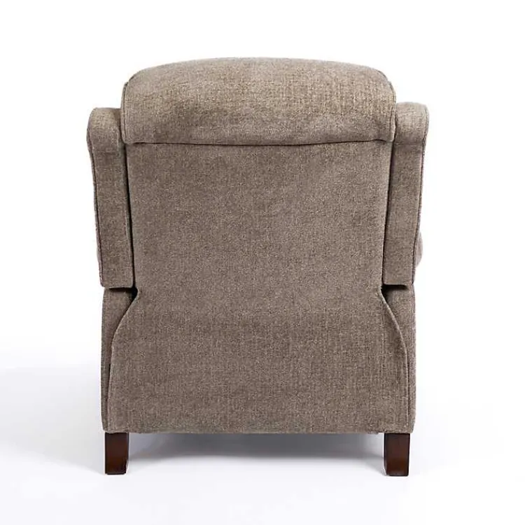 Accent Chairs-Kirklands Home Stone Handwoven Upholstered Recliner Brown