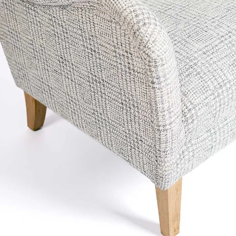 Accent Chairs-Kirklands Home Blue-Grey Houndstooth 2-pc. Chair and Ottoman Set