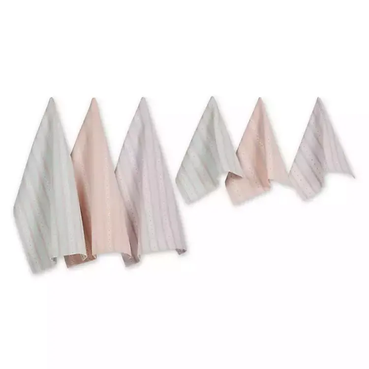 Kitchen Accessories-Kirklands Home Daisy Dobby 6-pc. Dish Towel and Cloth Set