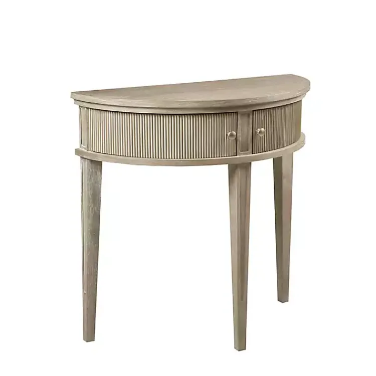 Console Tables-Kirklands Home Martha Stewart Half Moon Console Table Tan