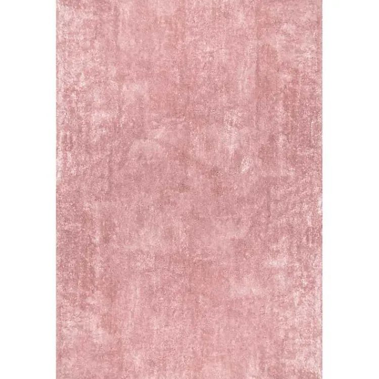 Area Rugs-Kirklands Home Shag Washable Area Rug, 5x8 Pink