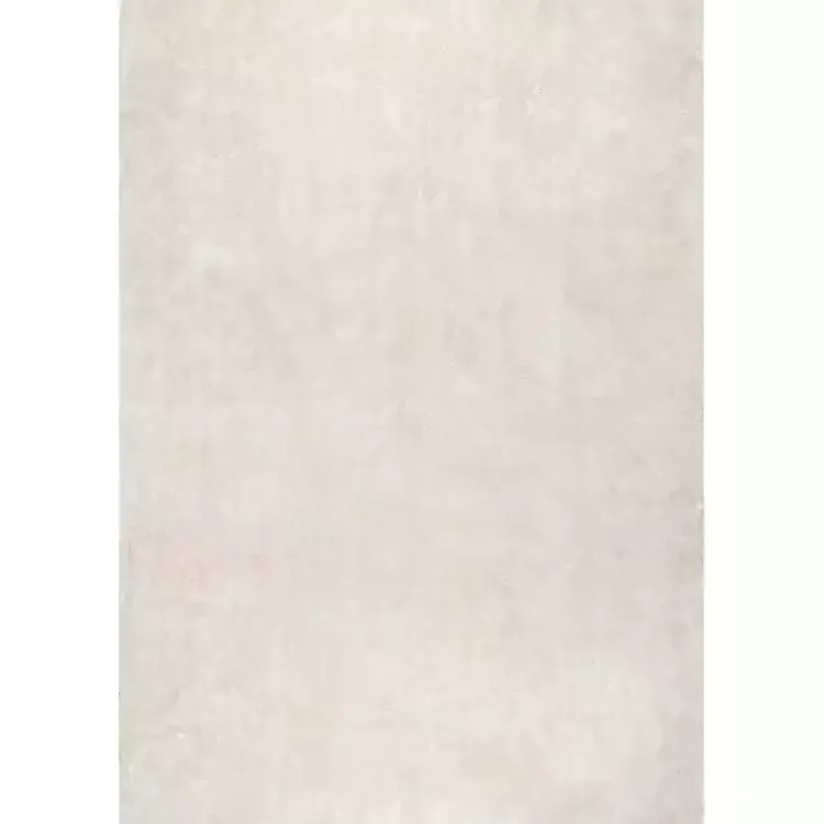 Area Rugs-Kirklands Home Cream Shag Washable Area Rug, 8x10 White