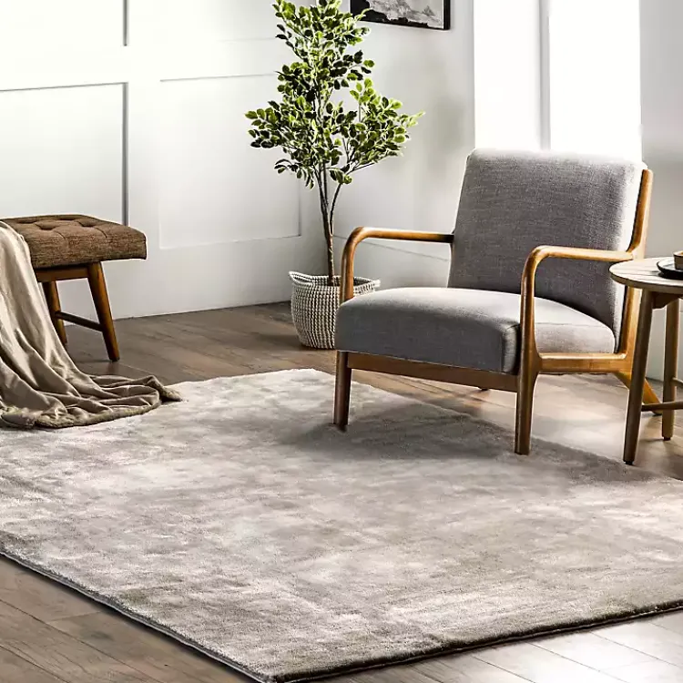 Area Rugs-Kirklands Home Whitlow Shag Washable Area Rug, 8x10 Gray