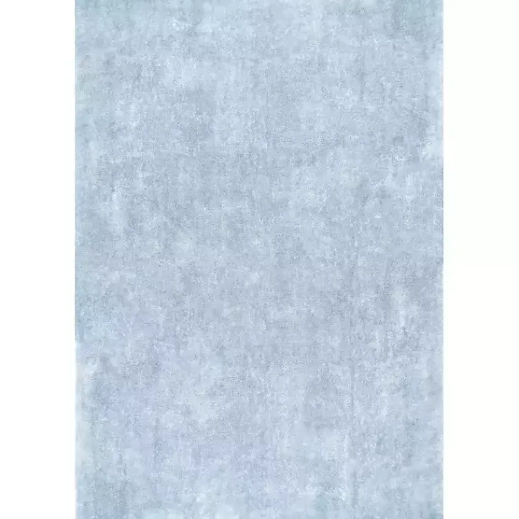 Area Rugs-Kirklands Home Whitlow Shag Washable Area Rug, 6x9 Blue