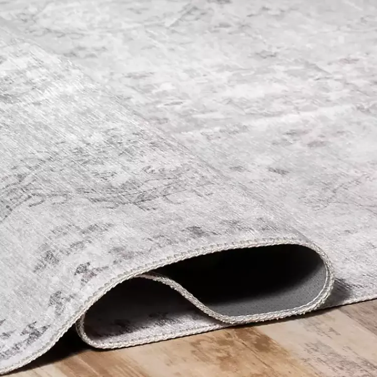 Area Rugs-Kirklands Home Lottie Vintage Washable Area Rug, 8x10 Gray