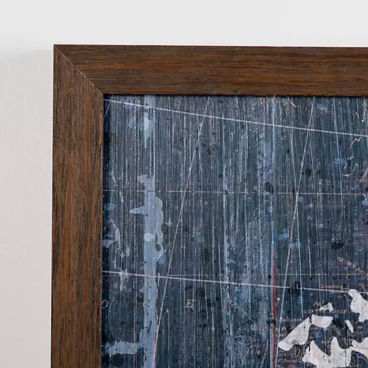 Framed Art-Kirklands Home Navy Old World Map Framed Art Print