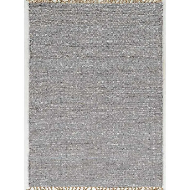 Area Rugs-Kirklands Home Woven Wool and Jute Area Rug, 7x10 Gray