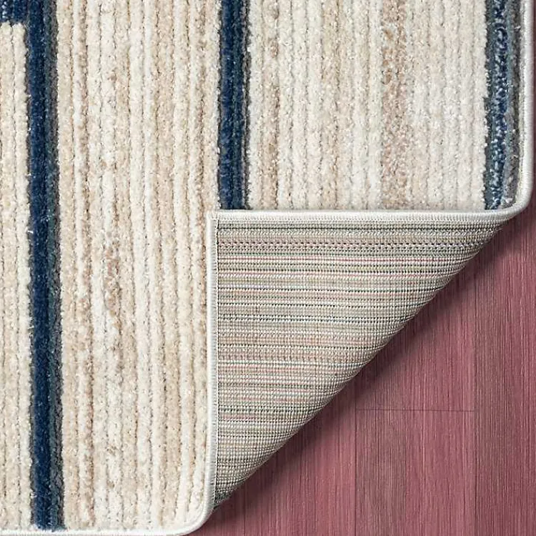 Area Rugs-Kirklands Home Blue and Gray Contemporary Geo Area Rug, 7x9