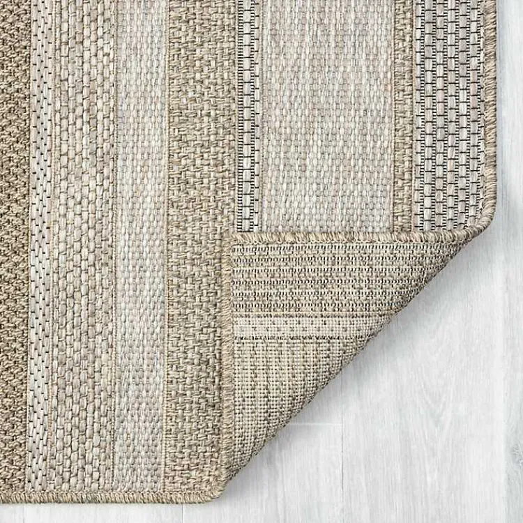 Area Rugs-Kirklands Home Striped Indoor/Outdoor Area Rug, 5x7 Tan