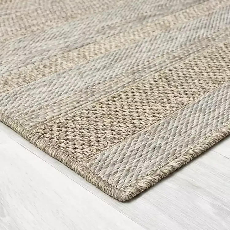 Area Rugs-Kirklands Home Striped Indoor/Outdoor Area Rug, 7x9 Tan
