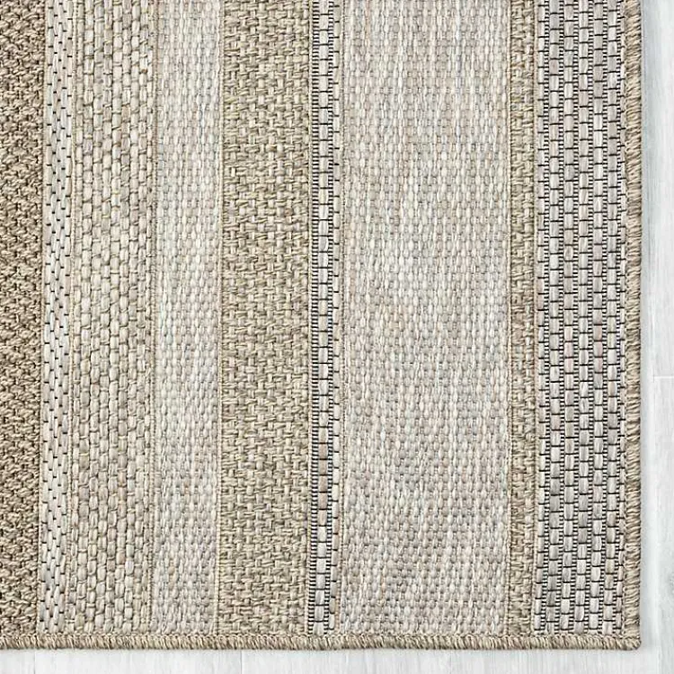 Area Rugs-Kirklands Home Striped Indoor/Outdoor Area Rug, 7x9 Tan