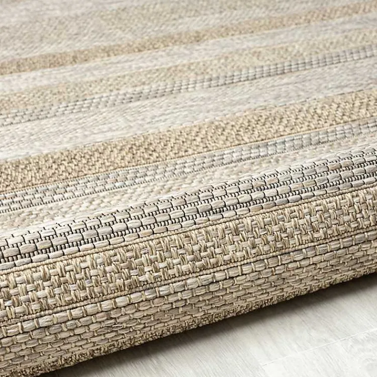 Area Rugs-Kirklands Home Striped Indoor/Outdoor Area Rug, 7x9 Tan