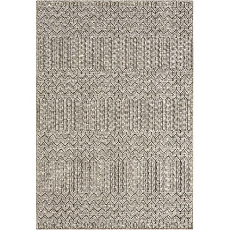 Area Rugs-Kirklands Home Chevron Indoor/Outdoor Area Rug, 7x9 Tan
