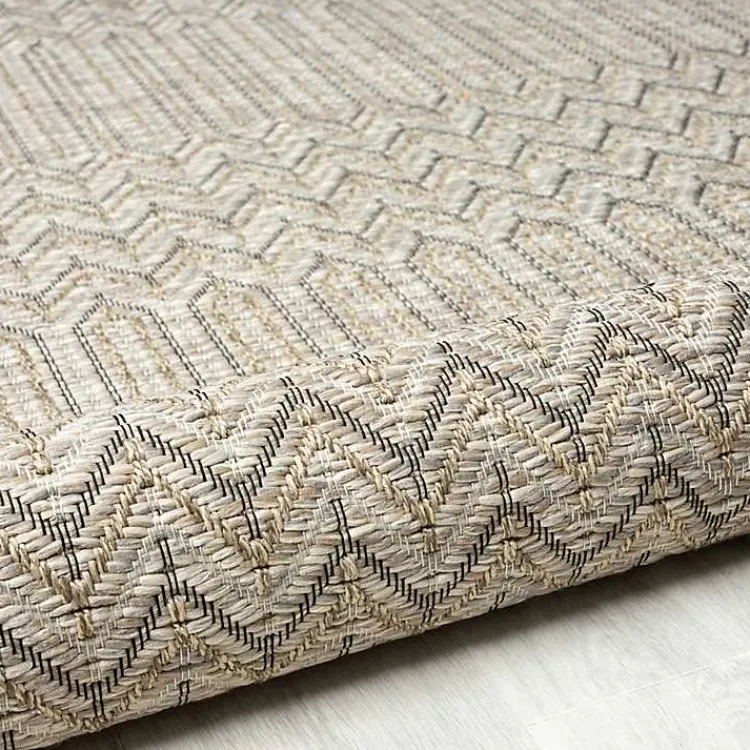 Area Rugs-Kirklands Home Chevron Indoor/Outdoor Area Rug, 7x9 Tan