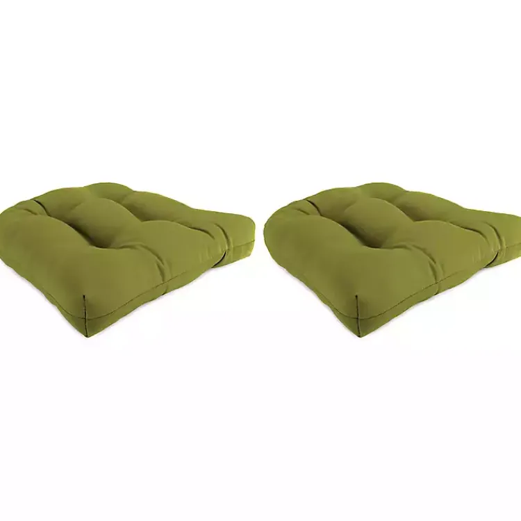 Outdoor Cushions & Pillows-Kirklands Home French Edge 2-pc. Outdoor Wicker Cushion Set Green