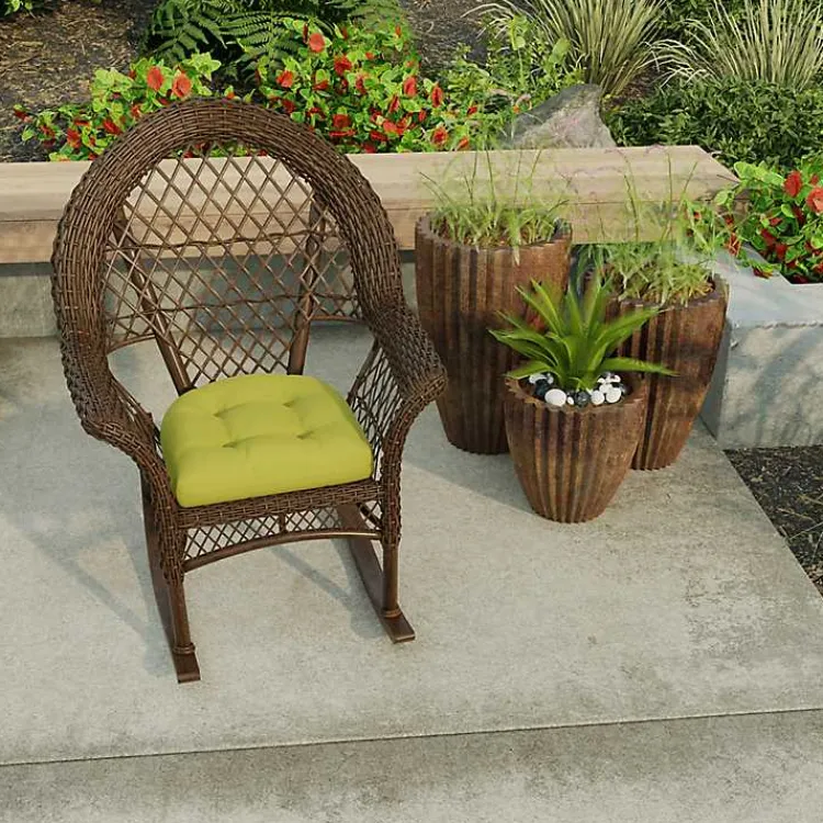Outdoor Cushions & Pillows-Kirklands Home French Edge 2-pc. Outdoor Wicker Cushion Set Green