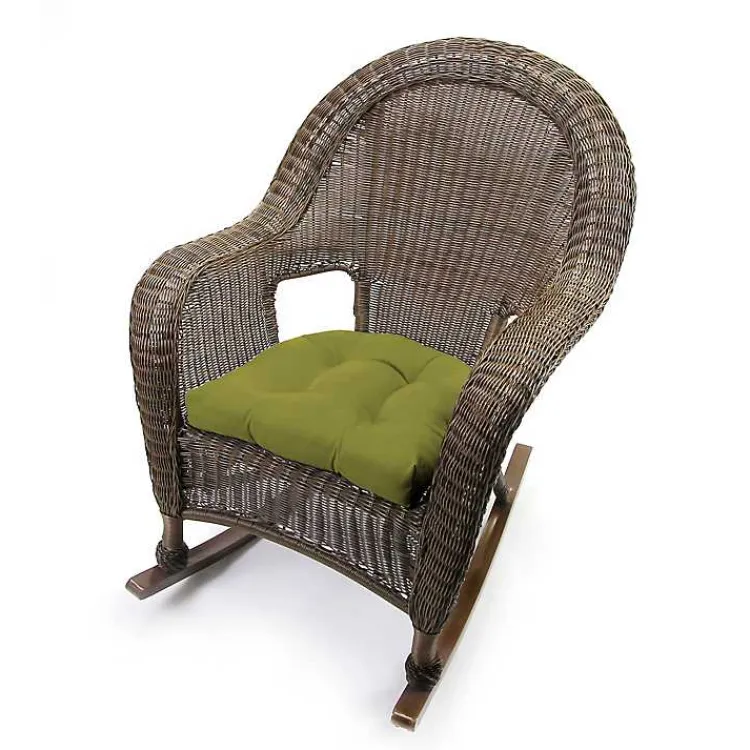 Outdoor Cushions & Pillows-Kirklands Home French Edge 2-pc. Outdoor Wicker Cushion Set Green