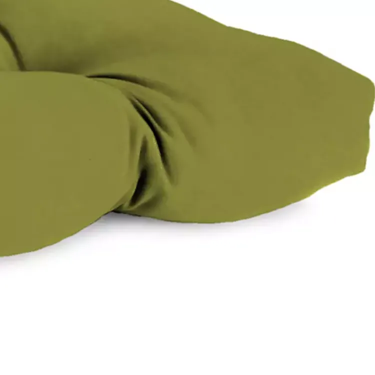 Outdoor Cushions & Pillows-Kirklands Home French Edge Outdoor Wicker Settee Cushion Green