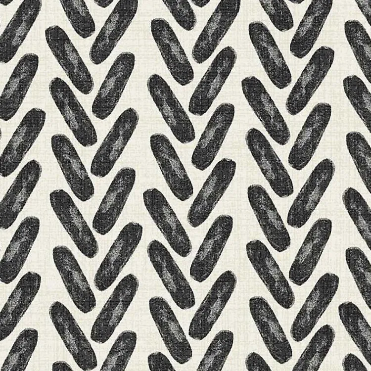 Outdoor Cushions & Pillows-Kirklands Home French Edge Outdoor Wicker Settee Cushion Black