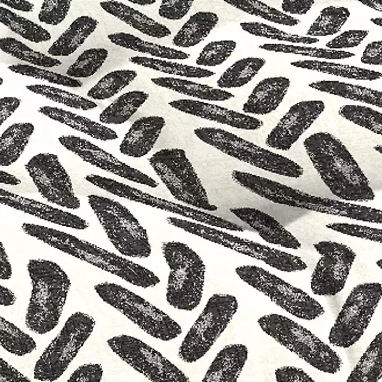 Outdoor Cushions & Pillows-Kirklands Home French Edge Outdoor Wicker Settee Cushion Black