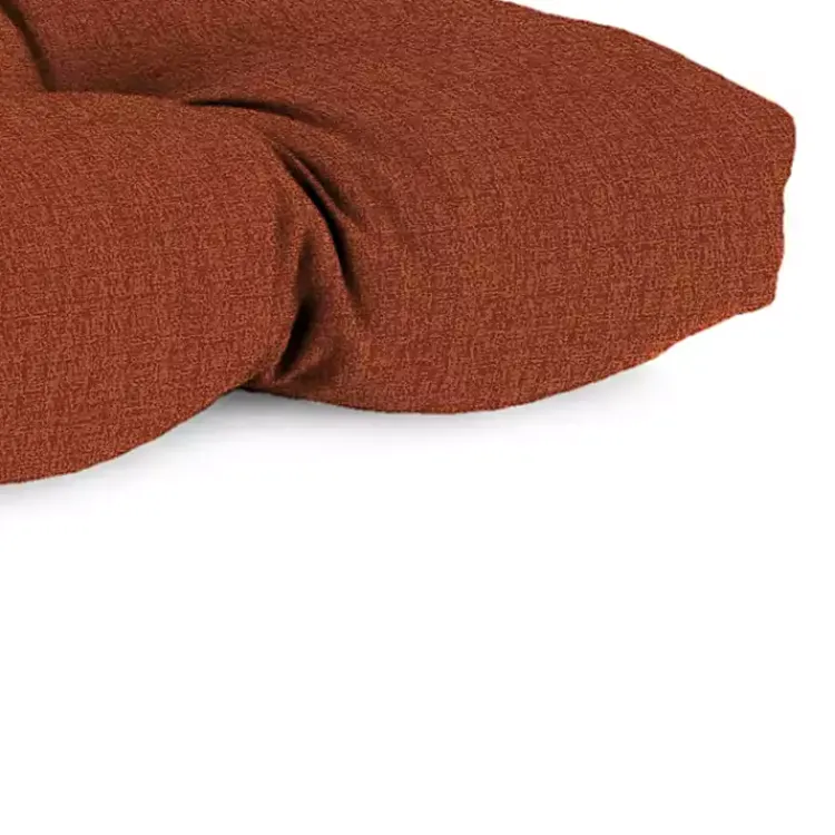 Outdoor Cushions & Pillows-Kirklands Home French Edge Outdoor Wicker Settee Cushion Red