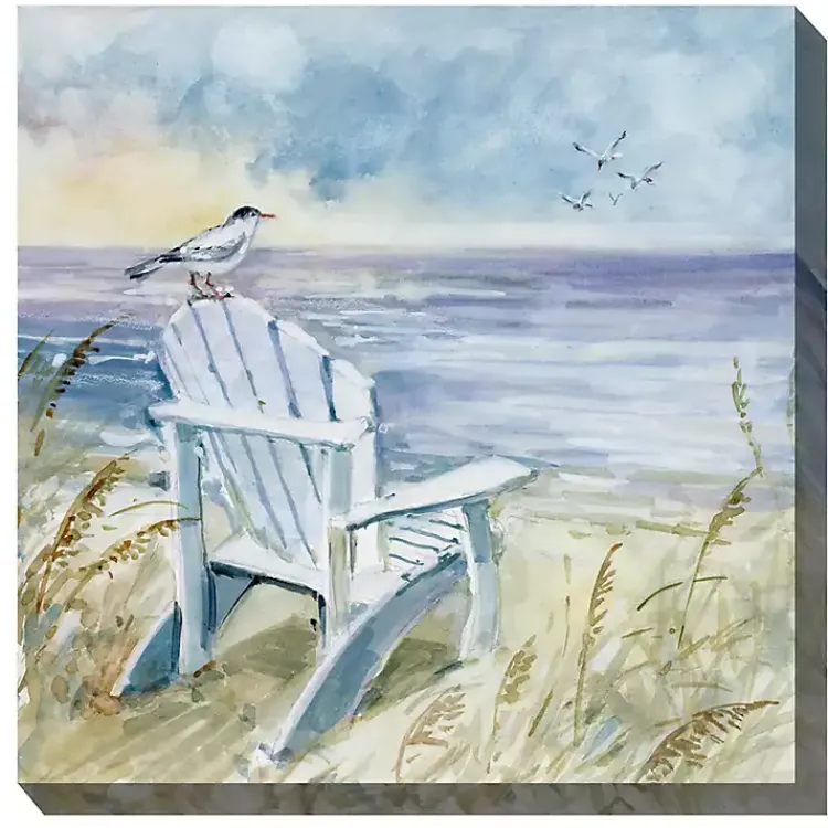 Outdoor Wall Decor-Kirklands Home Bird's Eye View II Outdoor Canvas Art Print Blue