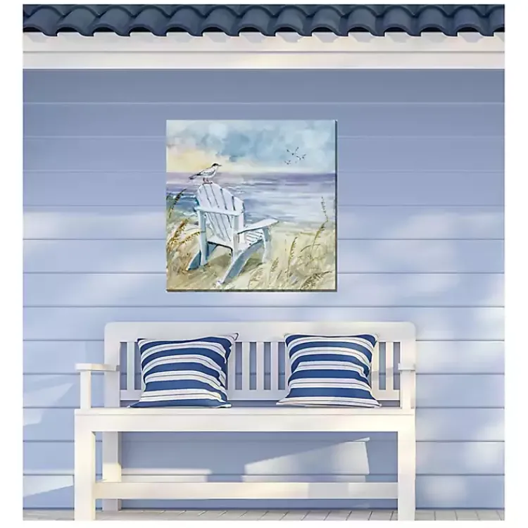 Outdoor Wall Decor-Kirklands Home Bird's Eye View II Outdoor Canvas Art Print Blue