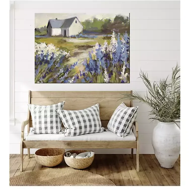 Outdoor Wall Decor-Kirklands Home Blue Floral Meadow Outdoor Canvas Art Print