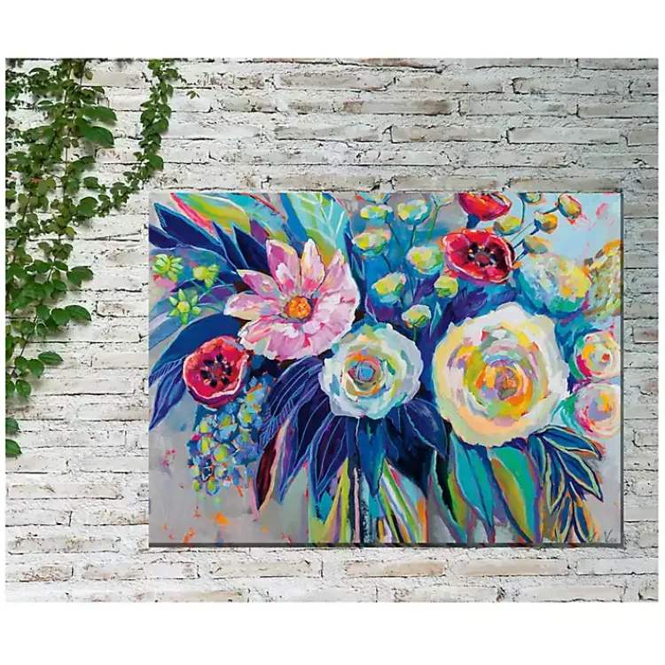 Outdoor Wall Decor-Kirklands Home Floral Array Outdoor Canvas Art Print