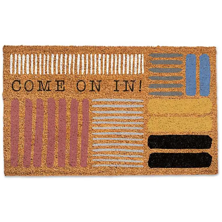 Doormats-Kirklands Home Come On In Colorful Stripes Doormat Multi
